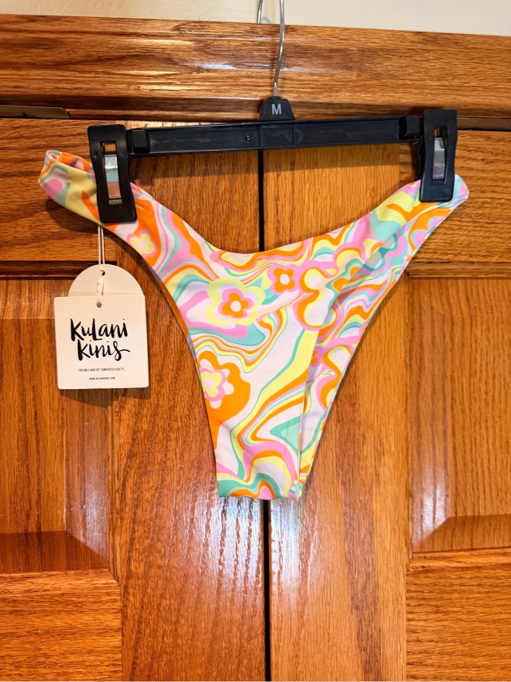 Kulani Kinis Retro Swirl Bikini Bottom - Orange, Pink, Yellow, Mint, White